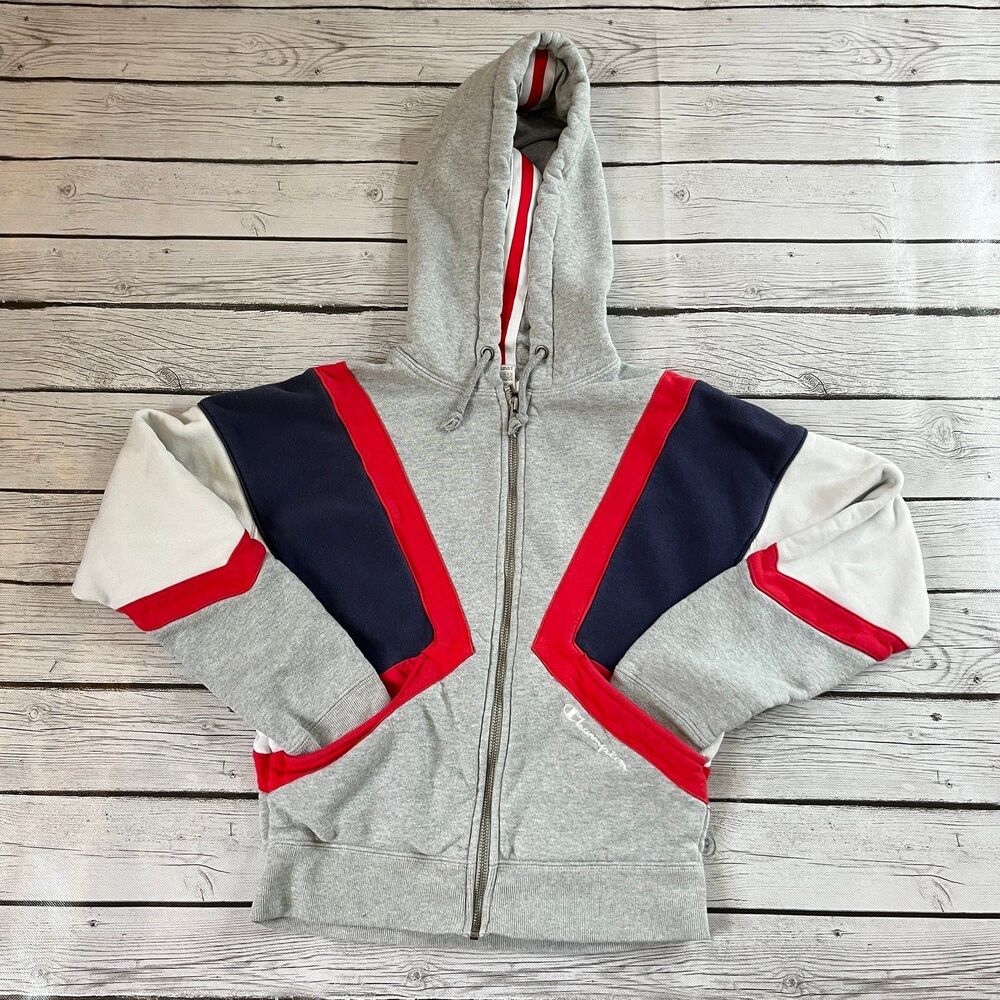 Champion sz:xs REVERSE WEAVE COLORBLOCK ZIP HOODIE